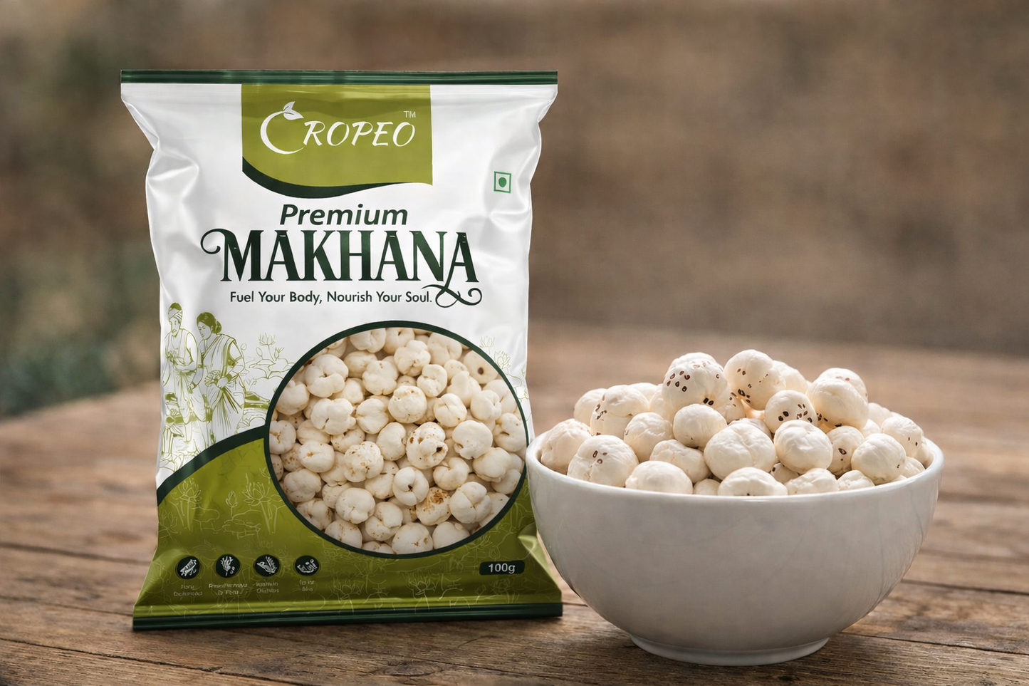 Premium Plain Makhana (Fox Nuts) | Healthy Protein Rich Snack